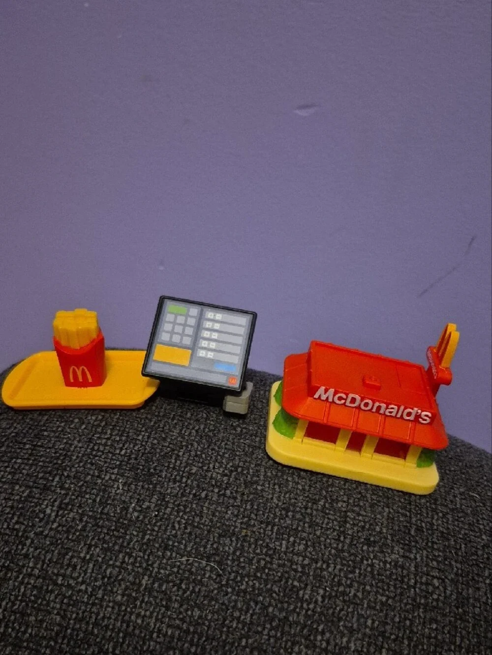 McDonald's Red and Yellow Toy Counter with Fries and Register